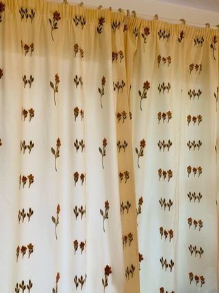 Cortinas con flores