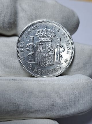 ALFONSO XIII 2 PESETA 1892 *18*92 PRECIOSIDAD E213