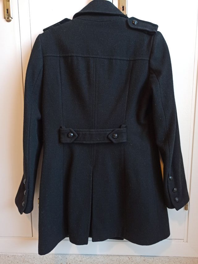 Abrigo de paño t. M Stradivarius negro mujer