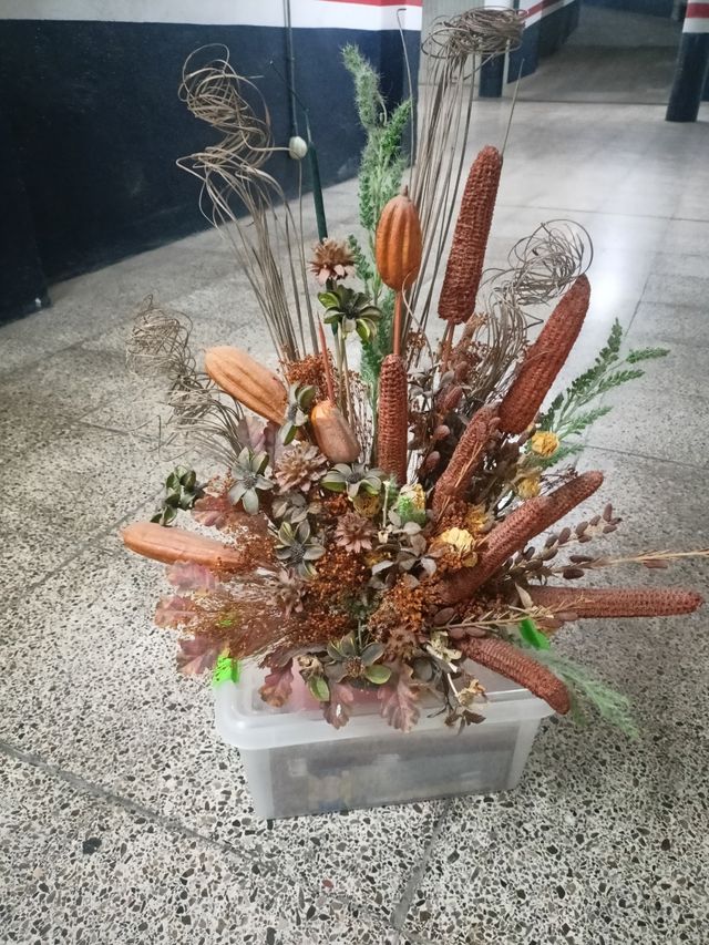 Centro de flores secas