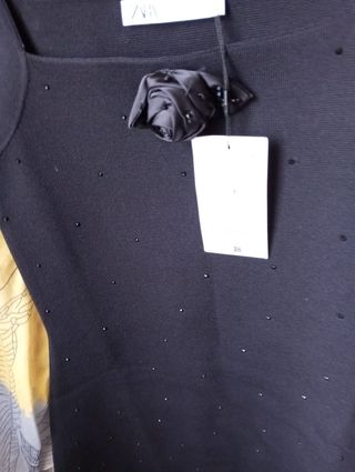 Vestido zara negro nuevo etiqueta tal. L