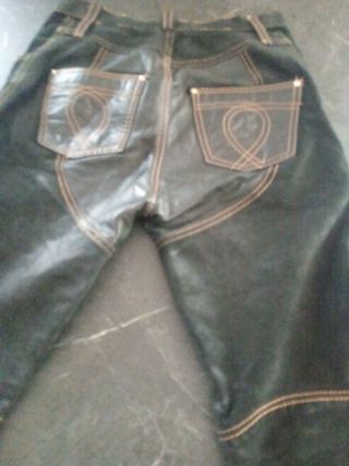 Pantalon vaquero ante y piel T.40