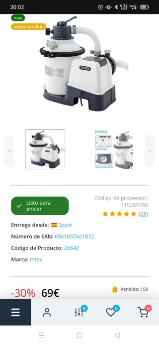 ¡OFERTA! Piscina Acero GRANDE 610x375x122