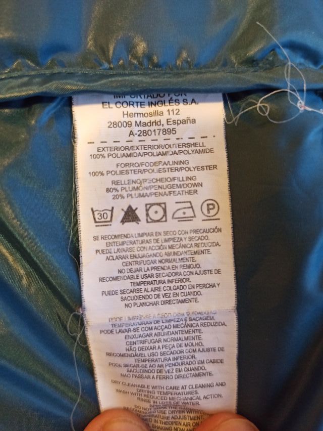 Chaqueta relleno plumón Inside azul añil mujer