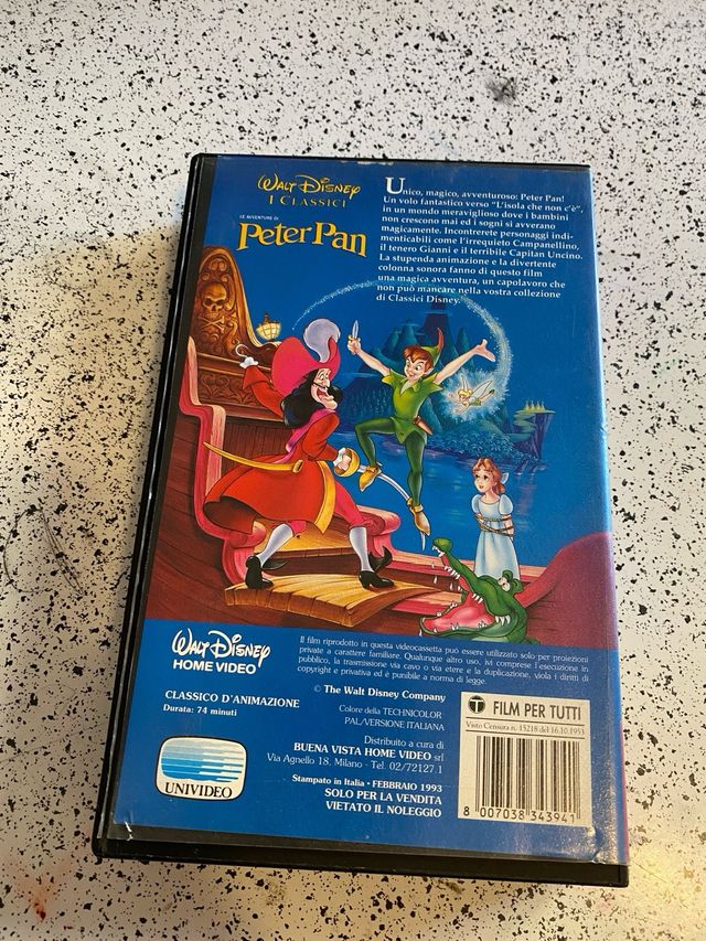 Disney le avventure di peter pan vhs