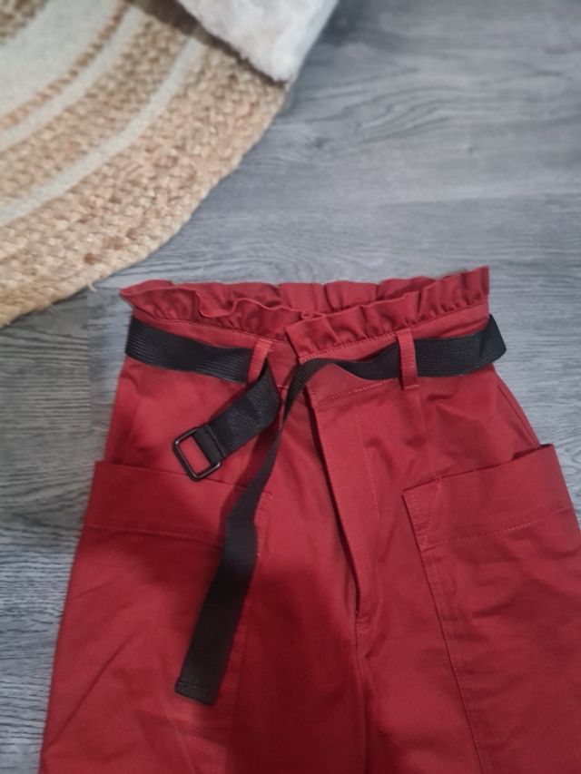 Pantalón recto sarga