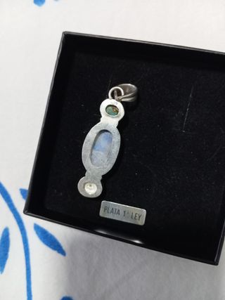 Colgante piedra luna,turquesa y perla