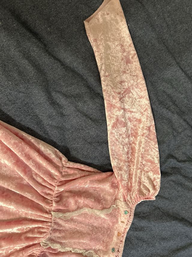 Vestido princesa terciopelo rosa 8 10 años