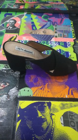 Zapatos taco ancho t37 marca m darina