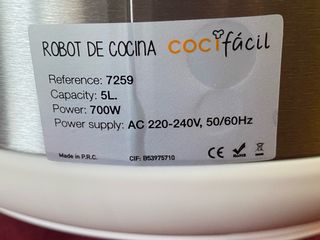 ROBOT DE COCINA  COCIFACÍL.