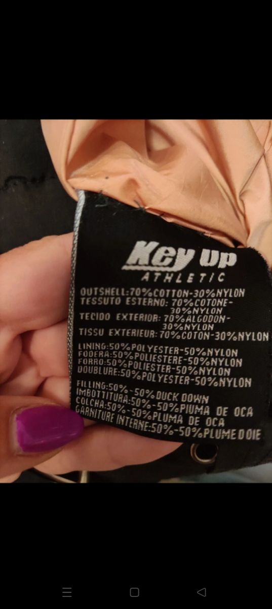 Piumino in vera piume d'oca,taglia M