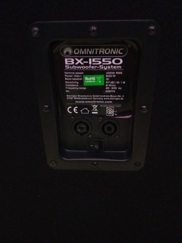 Subwoofer omnitronic Bx-1550 la pareja
