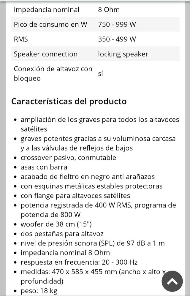 Subwoofer omnitronic Bx-1550 la pareja