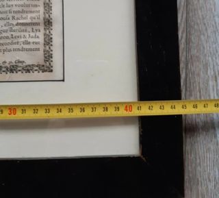 Antica stampa con cornice nera del 1800