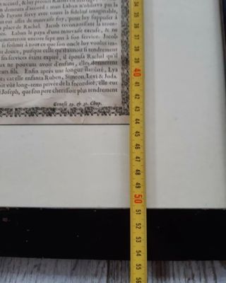 Antica stampa con cornice nera del 1800