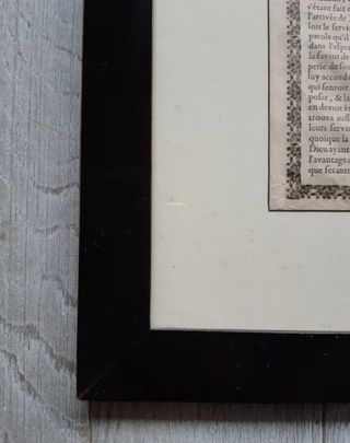 Antica stampa con cornice nera del 1800