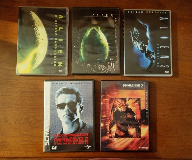 Terminator 2 Predator 2 Alien Aliens DVD movies