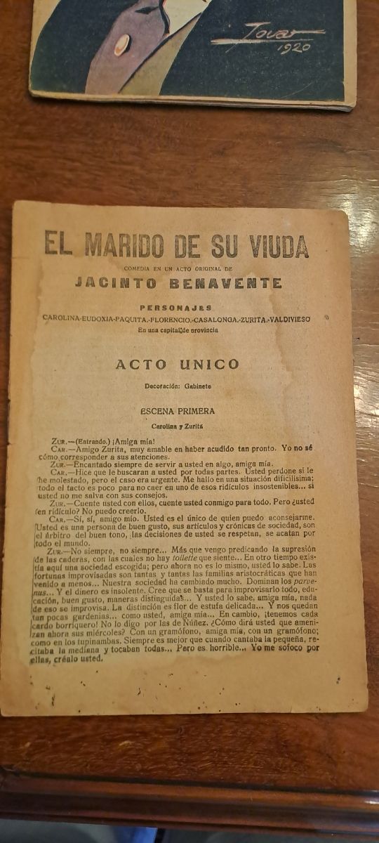 Libretos de teatro antiguos originales