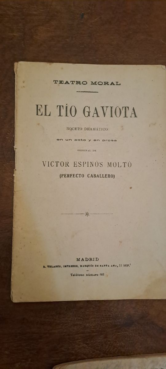 Libretos de teatro antiguos originales