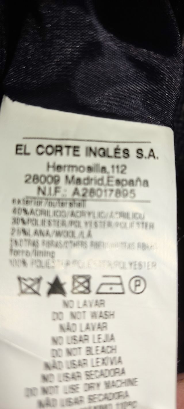 Vestido, marca Formula Joven T-38