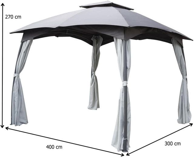 Tenda per feste in giardino 3 x 4 m + set