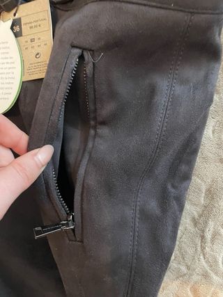 Pantalón de piel Adolfo Domínguez Talla 36  Vegano