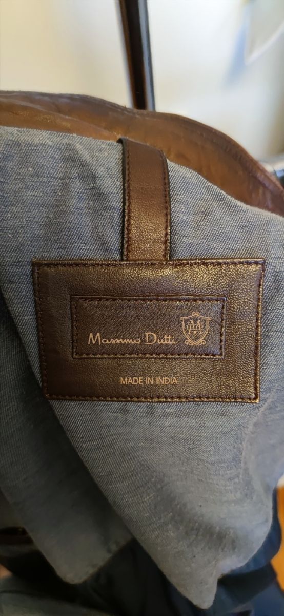 Chaqueta de Cuero Ovino Massimo Dutti XL