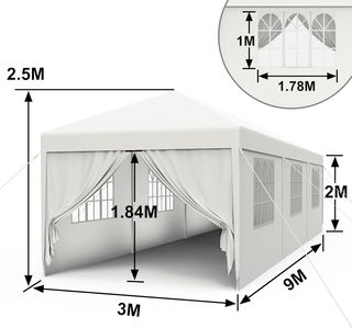 Carpa 3x9m Carpa para Fiestas con Paneles