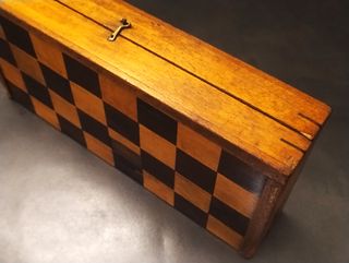 Scacchiera vintage anni 30 legno massello radica