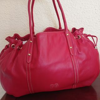 BOLSO DE PIEL ROJO DE PURIFICACIÓN GARCÍA