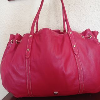 BOLSO DE PIEL ROJO DE PURIFICACIÓN GARCÍA