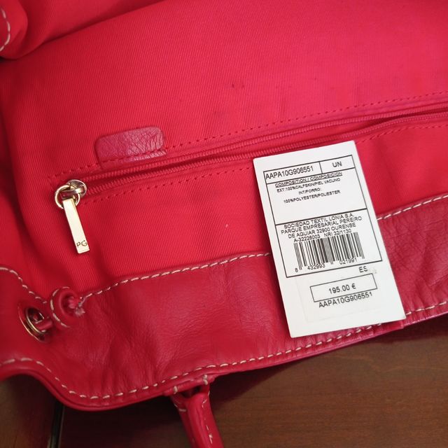 BOLSO DE PIEL ROJO DE PURIFICACIÓN GARCÍA