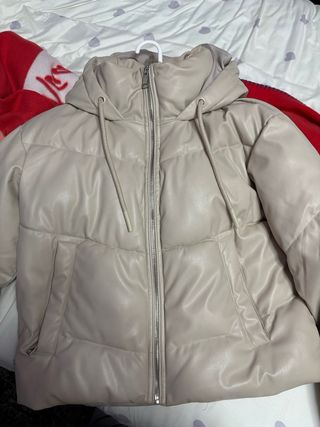 Chaqueta acolchada de piel