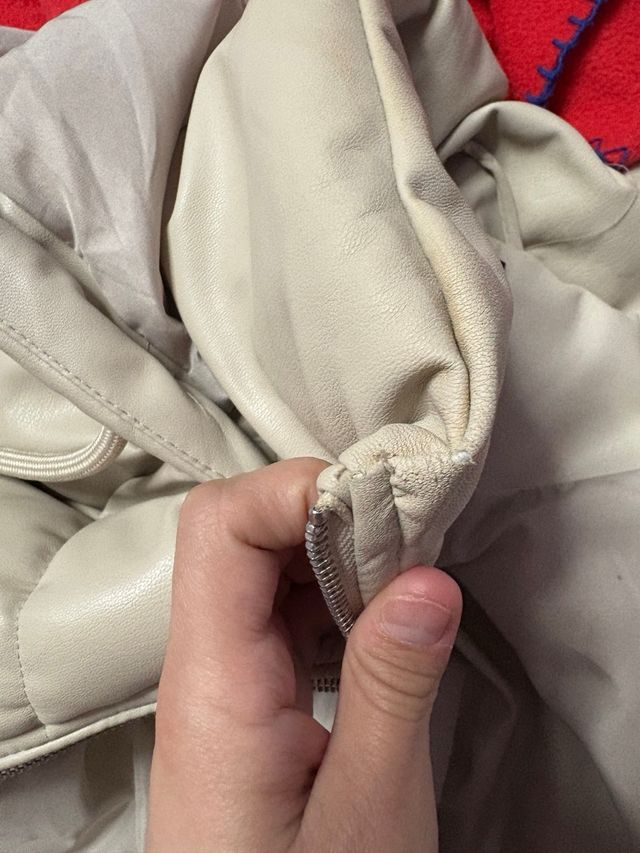 Chaqueta acolchada de piel