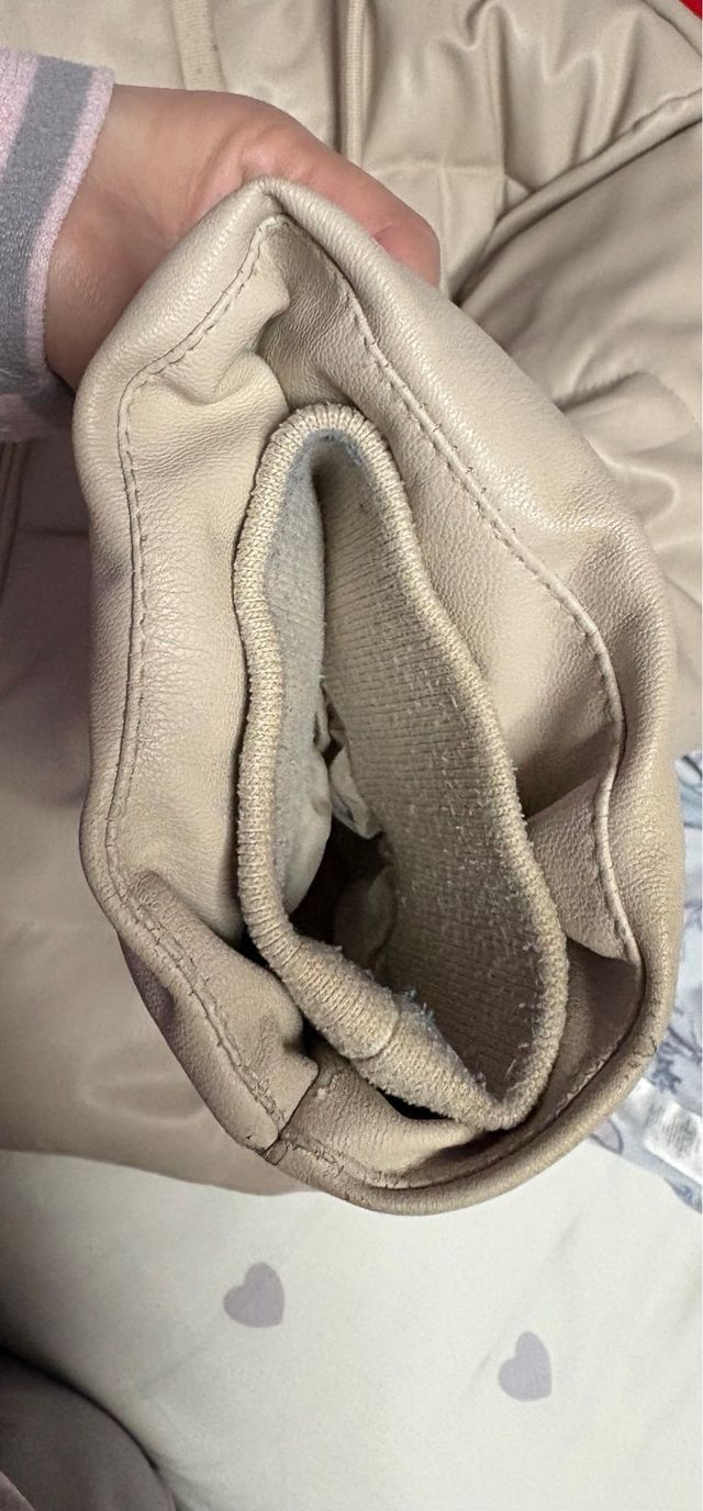 Chaqueta acolchada de piel