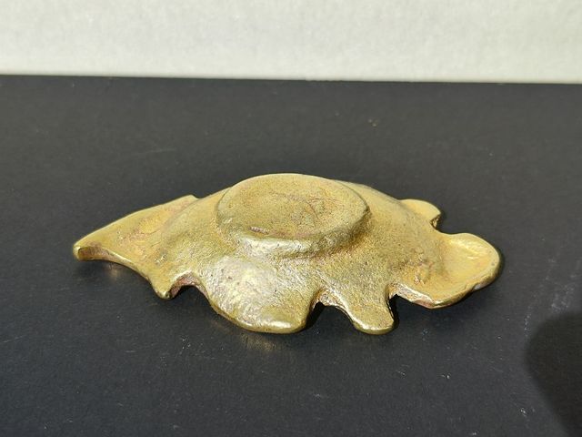 Bandeja hoja latón Vintage