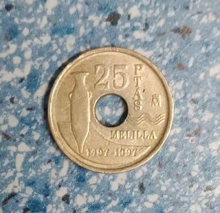 25 Pesetas Melilla 1997