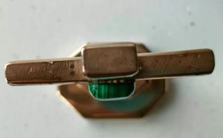 Vecchia croce da tavolo in ottone malach