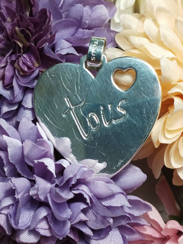 TOUS colgante corazón XL  plata 925