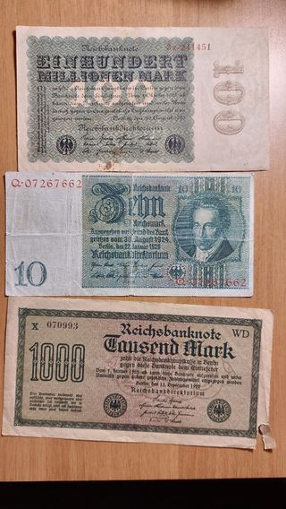 3 banconote Germania