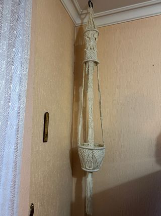 Colgador maceta macramé