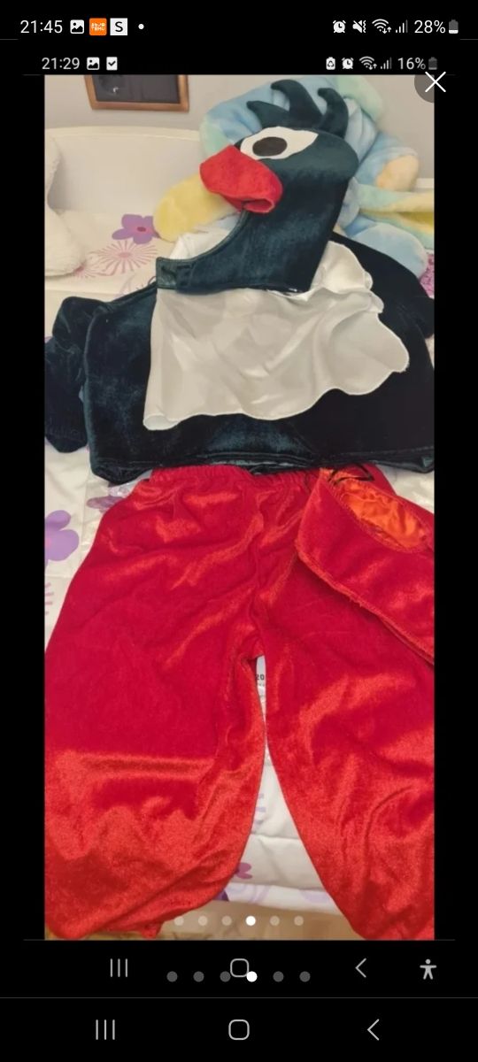 Disfraz para  niños de pato