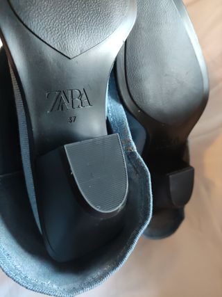 Zara botines de tejidos cowboy 