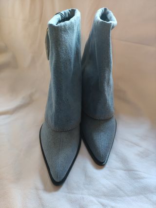Zara botines de tejidos cowboy 