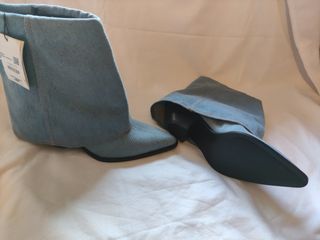 Zara botines de tejidos cowboy 