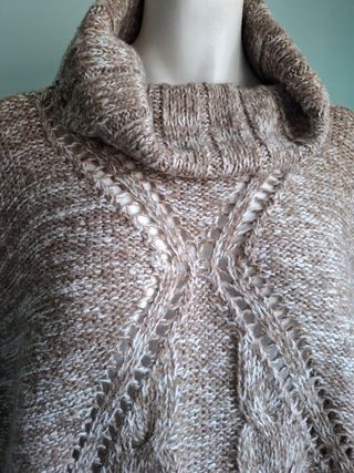 Poncho Jersey sin mangas nuevo, talla L