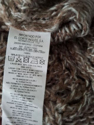 Poncho Jersey sin mangas nuevo, talla L