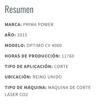 Maquina Corte de chapa por láser