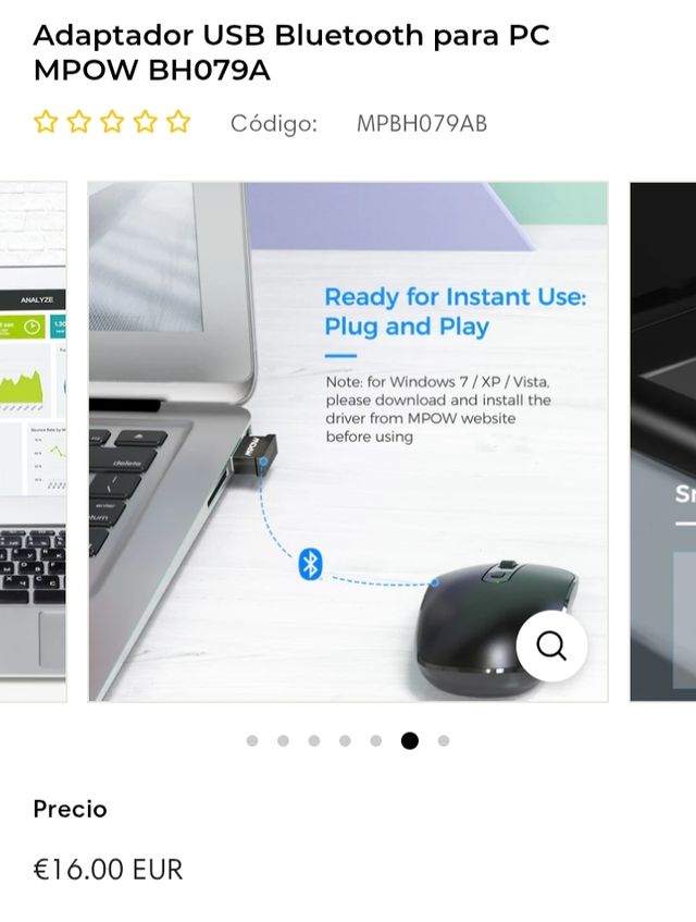 Adaptador USB bluetooth para pc