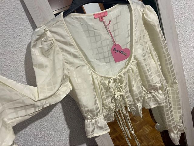 Top camisola efecto satén